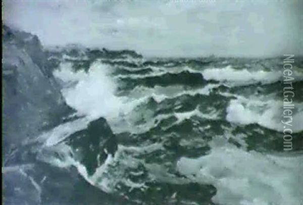 Coastal Landscape Oil Painting - Frank Knox Morton Rehn