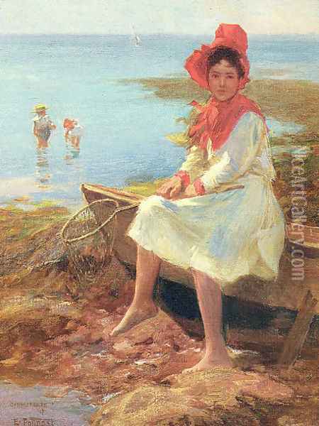 The Red Bonnet Oil Painting - Edward Henry Potthast