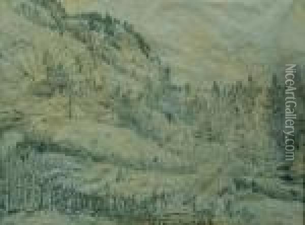 Paysage Des Alpes Oil Painting - Theodore Rousseau
