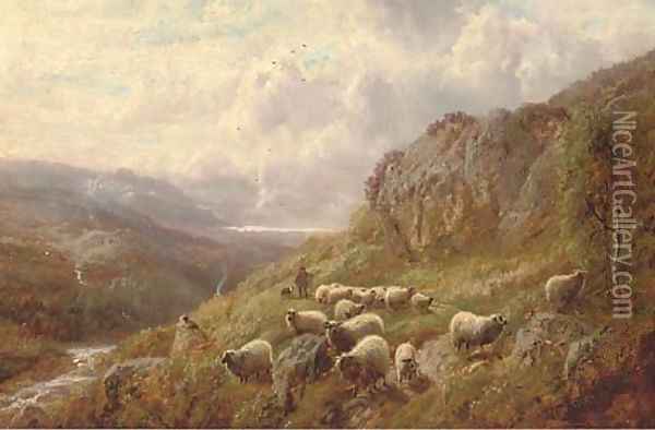 The wayward flock Oil Painting - Robert Watson
