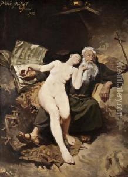 The Temptation Of St Anthony Oil Painting - Aime Morot