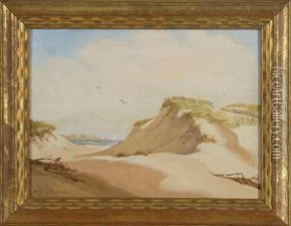 Cape Cod Dunes Oil Painting - Chester K. Van Nortwick