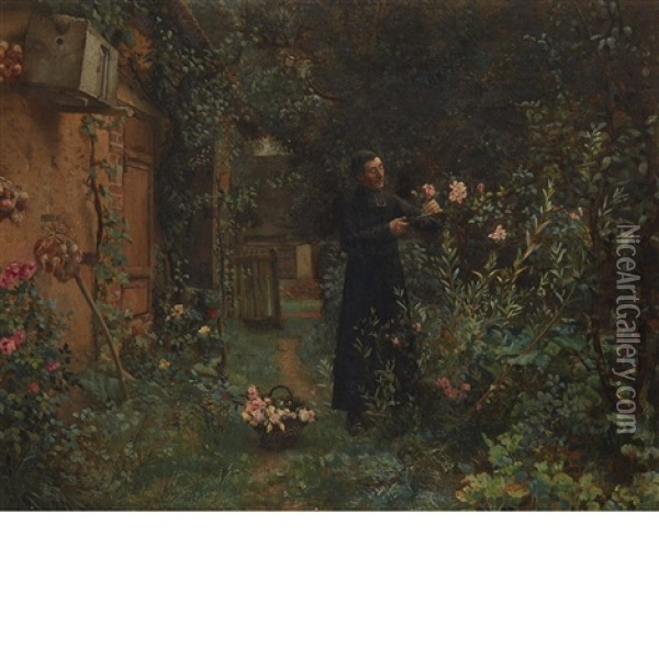 Picking Flowers, Easter Oil Painting - Pinckney Marcius-Simons