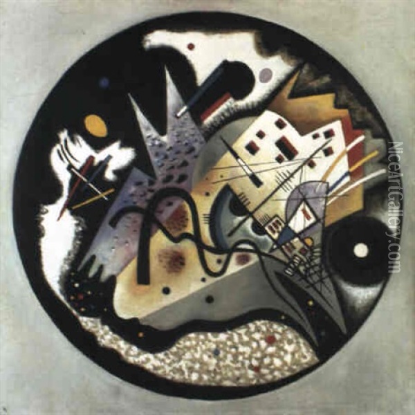Im Schwarzen Kreis (dans Le Cercle Noir) Oil Painting - Wassily Kandinsky