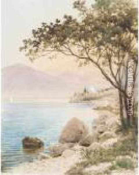 Mediterranean Shores Oil Painting - Albert Nikolaivich Benua