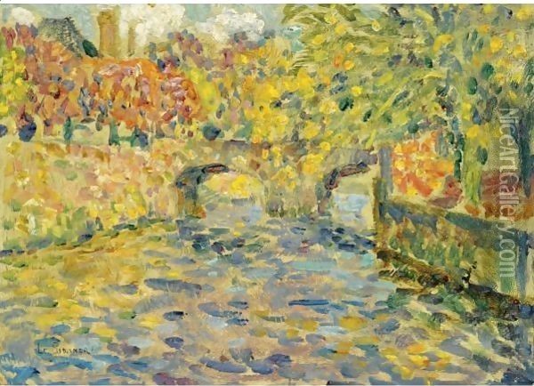 Le Pont, Quimper Oil Painting - Henri Eugene Augustin Le Sidaner