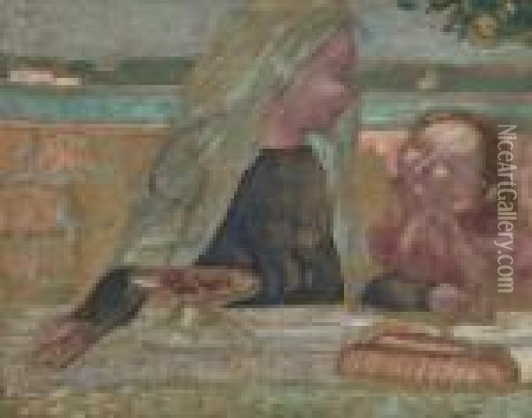 Vierge Aux Cerises Oil Painting - Maurice Denis