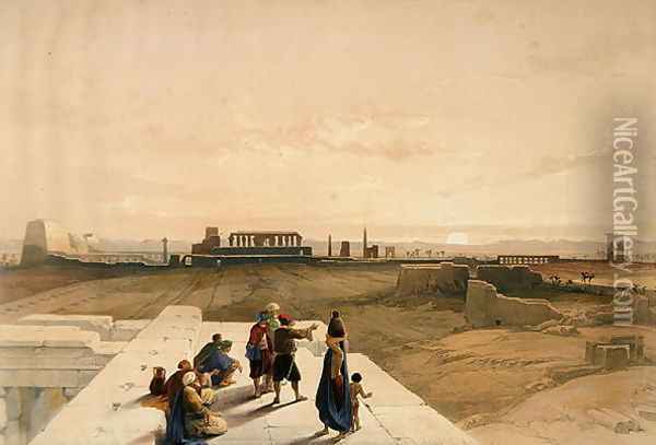 The Ruins of Karnak from the West, from Egypt and Nubia, Vol.1 Oil Painting - David Roberts