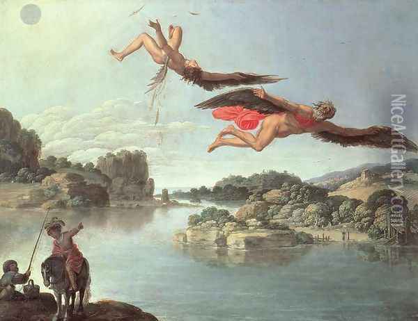 The Fall of Icarus Oil Painting - Carlo Saraceni