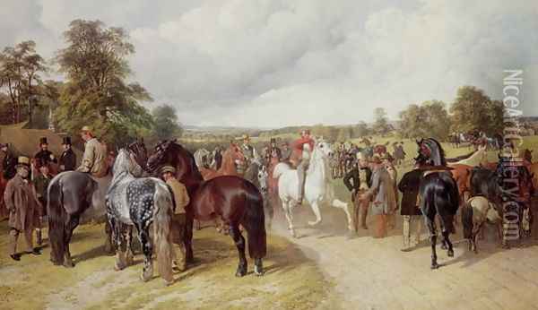 English Horse Fair on Southborough Common Oil Painting - John Frederick Herring Snr