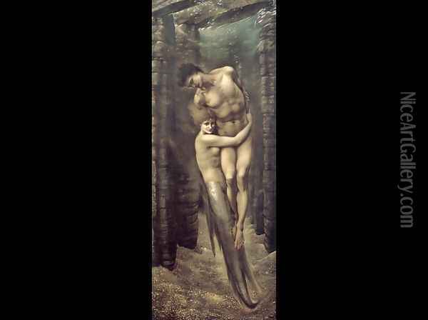 The Depths of the Sea 1887 Oil Painting - Sir Edward Coley Burne-Jones