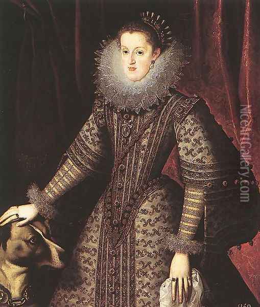 Queen Margarita of Austria 1609 Oil Painting - Bartolome Gonzalez Y Serrano