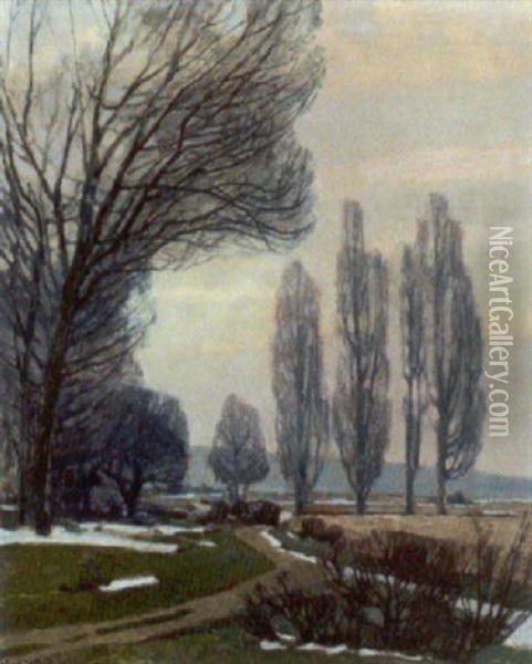 Winterlandschaft Oil Painting - Karl Wendel