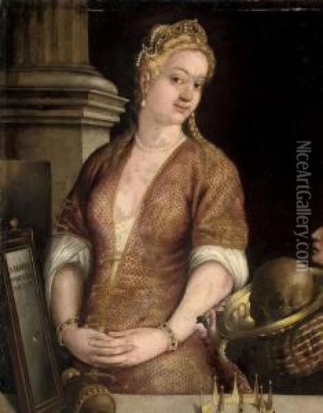 Portrait Of A Lady Oil Painting - (Alessandro) Padovanino (Varotari)