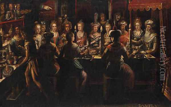 Belshazzar's Feast 4 Oil Painting - Frans II Francken