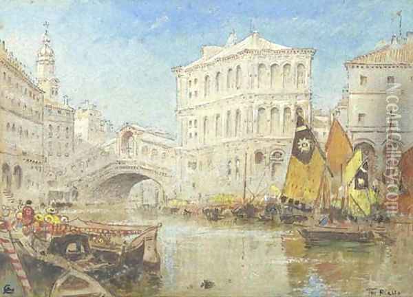 The Rialto, Venice Oil Painting - Albert Goodwin