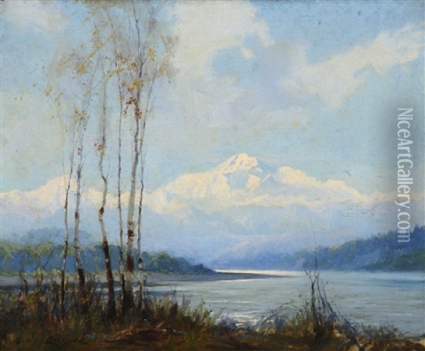 Mt. Mckinley From The Susitna River Oil Painting - Sydney Mortimer Laurence