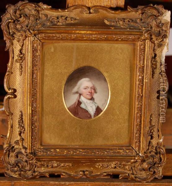 Portrait Of A Gentleman Oil Painting - Thomas Peat