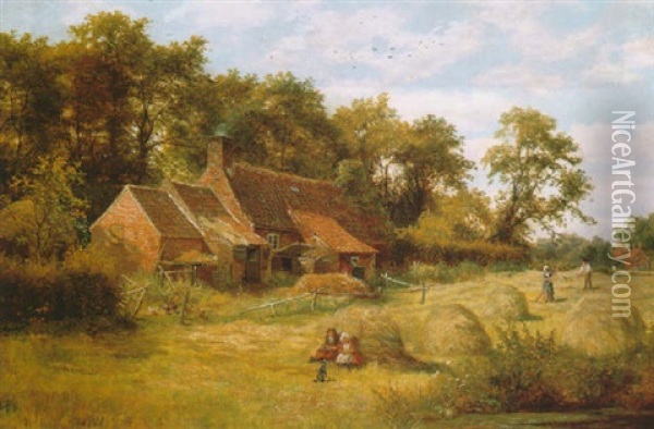 The Harvesters Oil Painting - Alfred Glendening Jr.