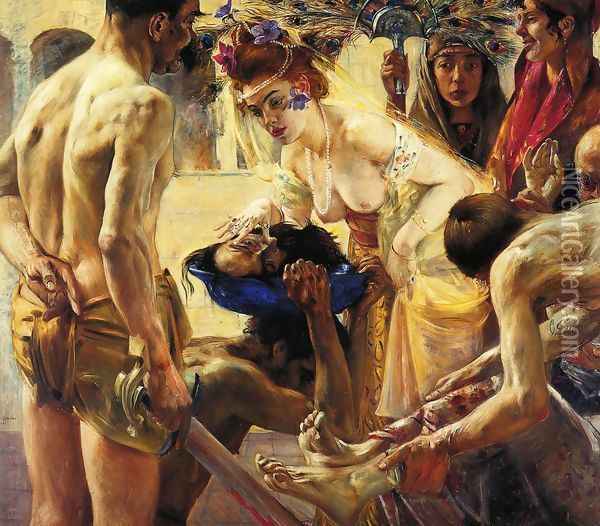 Salome, Second Version Oil Painting - Lovis (Franz Heinrich Louis) Corinth