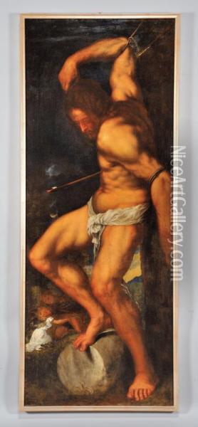 San Sebastiano Oil Painting - Giulio Carpione