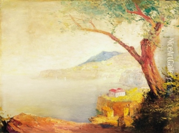 Napoly Kornyeki Tengerpart - Sorrento (seaside By Naples - Sorrento) Oil Painting - Gyula Hary