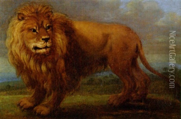 The Lion Oil Painting - Johann Friedrich Weitsch