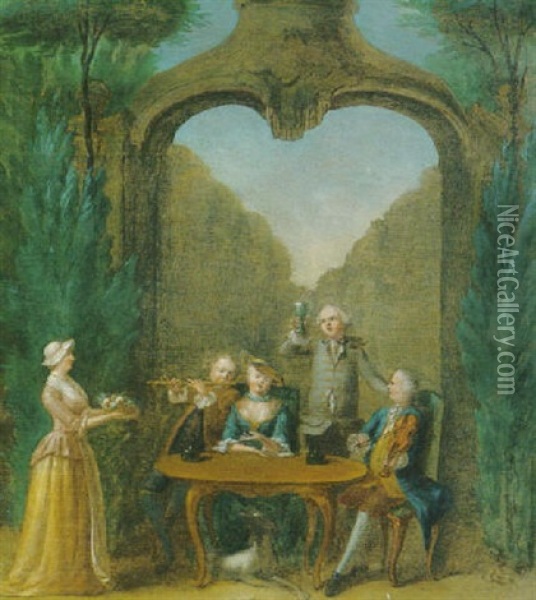 A Musical Party Oil Painting - Joseph Frans Nollekens