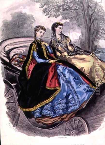 Ladies dresses from Madame Breant Castel Oil Painting - Colin, Adele Anais