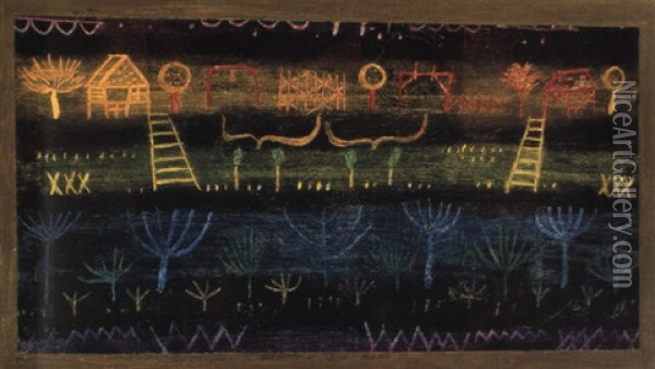 Garten In Der Ebene Oil Painting - Paul Klee