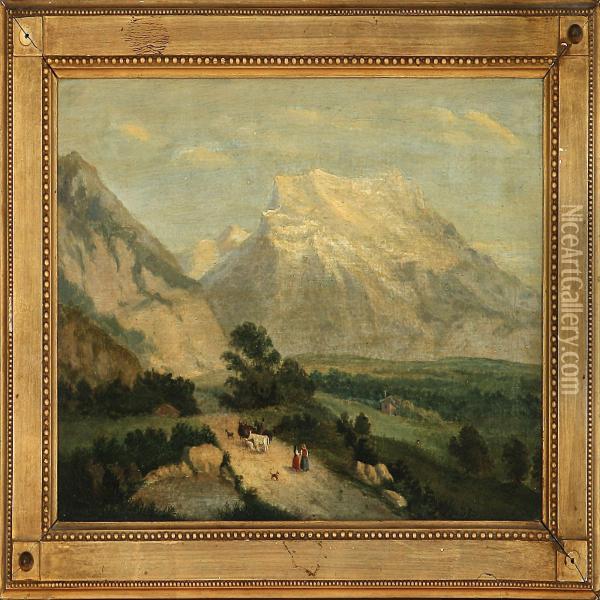 Mountain Landscape Oil Painting - Sigvard P. Johansen