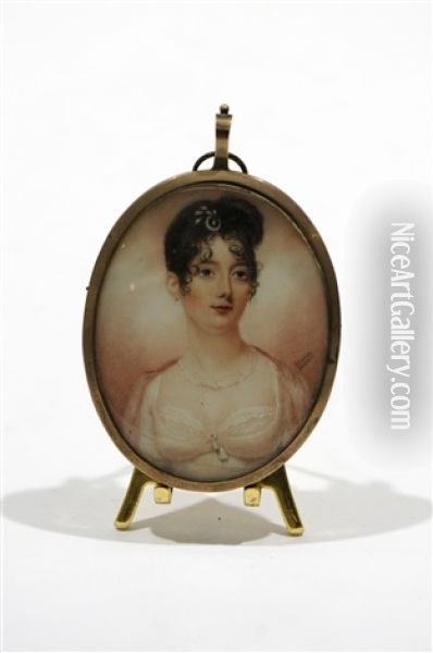 Portrait De Lady Oil Painting - Samuel John Stump