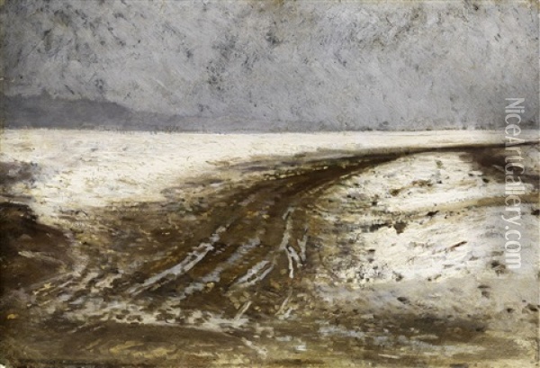 Strasse Im Winter Oil Painting - Ilya Repin