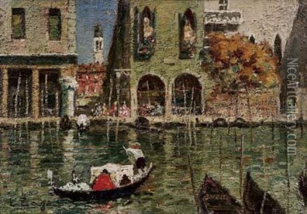 Venezia, Canal Grande Oil Painting - Erma Zago