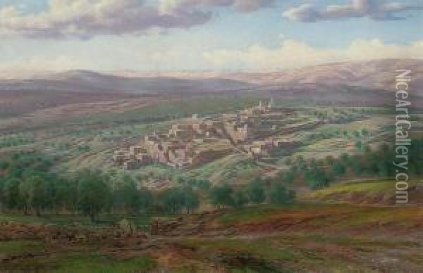 Bethany, Near Jerusalem Oil Painting - Karoly Miksa, Karl Reissmann M
