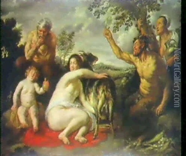 Das Kind Jupiter, Von Der Ziege Amalthea Genaehrt Oil Painting - Jacob Jordaens