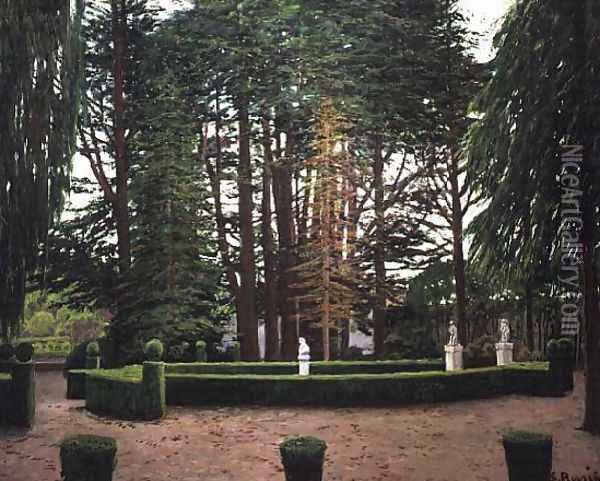 Gardens at Aranjuez Oil Painting - Santiago Rusinol i Prats