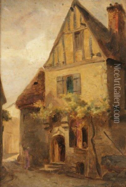 Vieille Maison A Caen Oil Painting - Stanislas Lepine