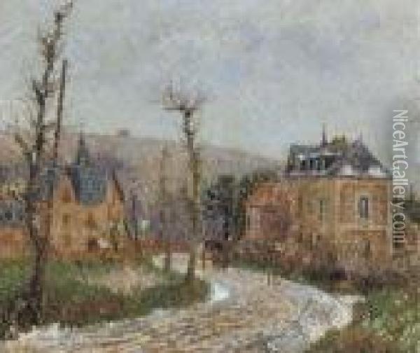Route De Dieppe Oil Painting - Gustave Loiseau