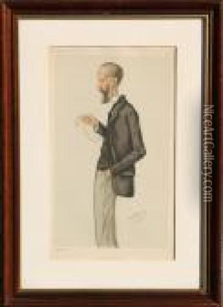 Sir George Campbell, K.c.s.i. Oil Painting - Leslie Ward
