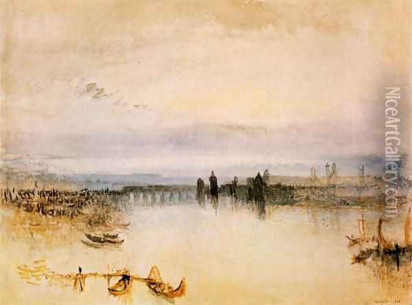 Sketch of the town center of Konstanz Oil Painting - Joseph Mallord William Turner
