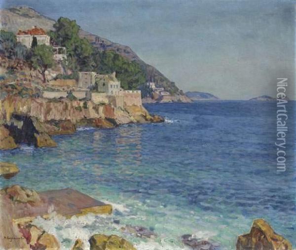 Southern Seascape Oil Painting - Nikolai Petrovich Bogdanov-Belsky