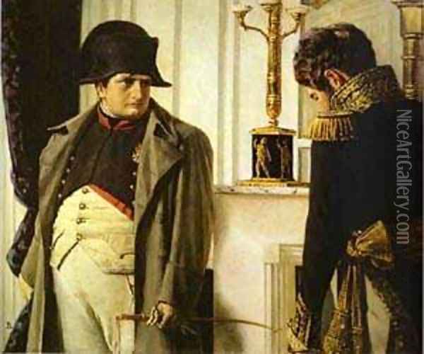 Napoleon And Marshal Loriston (Peace At All Costs) 1899-1900 Oil Painting - Vasili Vasilyevich Vereshchagin