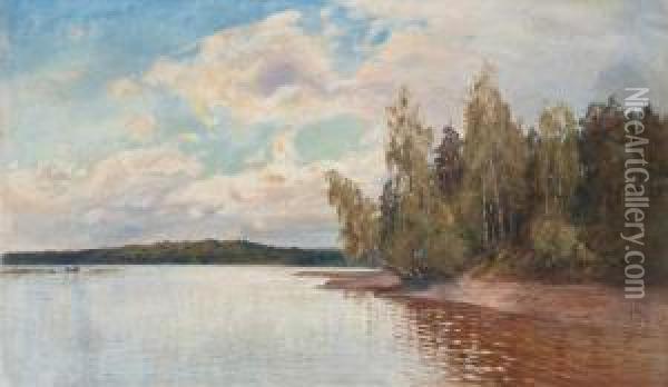 Summer Clouds Oil Painting - Elias Muukka