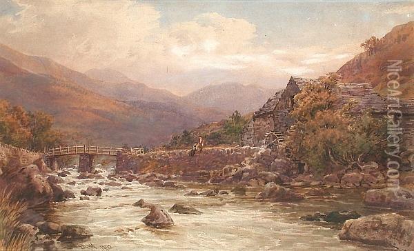 Sitting Beside The River Oil Painting - Ebenezer Alfred Warmington
