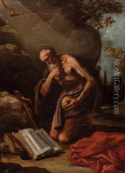 San Girolamo Penitente Oil Painting - Orazio Fidani