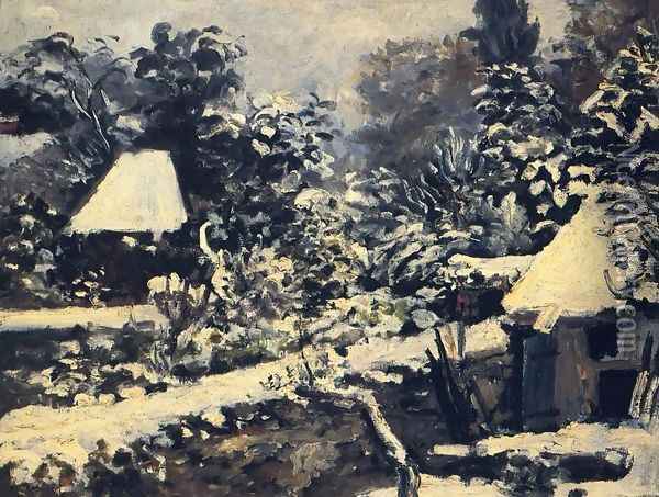Landscape Snow Effect Oil Painting - Pierre Auguste Renoir