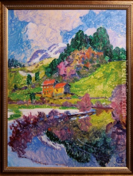Berglandschaft Oil Painting - Hans Christiansen