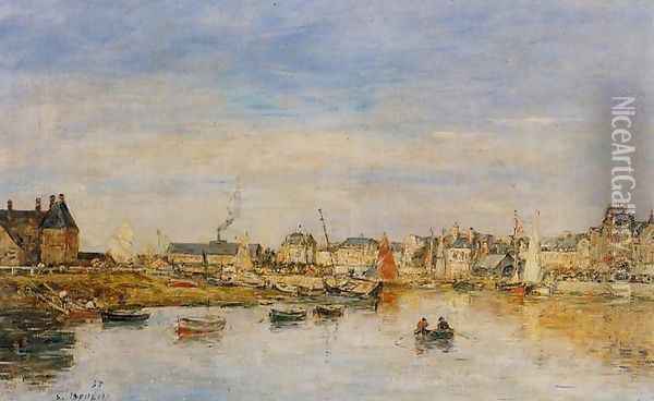 The Port of Trouville I Oil Painting - Eugene Boudin