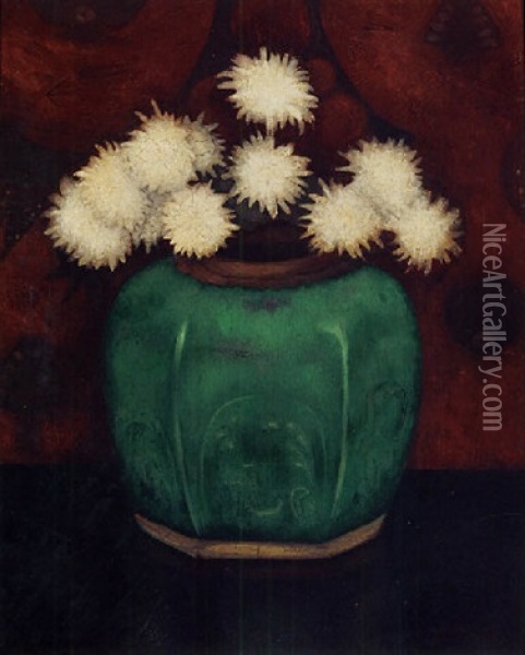 Eenarig Wollegras In Een Gemberpot Oil Painting - Jan Mankes